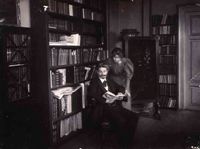 Georg Brandes til Henri Nathansen 7.2.1913. Brandes med datteren Edith i arbejdsværelset