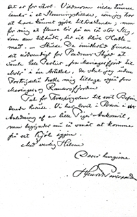Henrik Pontoppidan til Martinus Galschiøt 18.2.1884. side 2