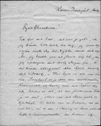 Henrik Pontoppidan til Christian Jessen 23.9.1872. side 1
