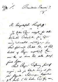 Henrik Pontoppidan til Paul Langhoff 27.1.1890. side 1