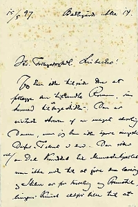 Henrik Pontoppidan til J.L. Lybecker 15.5.1897. side 1