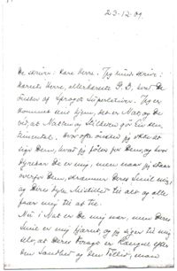 Henri Nathansen til Georg Brandes 23.12.1909. side 1