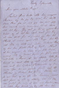Marie Oxenbøll til Inger Pontoppidan 6.12.1864. side 1