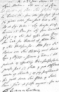 Dines Pontoppidan til Morten Pontoppidan 9.1.1878. Brevets første side (skanning af fotokopi)