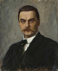 L.A. Ring til Johanne Wilde 4.6.1889. Albert Edelfeltselvportræt ca. 1887-90